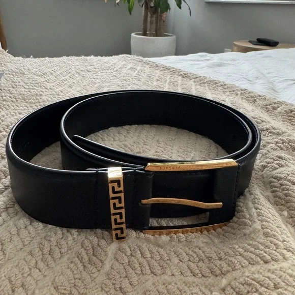 Versace Greca Leather Men’s Belt 4 CM - Picture 3 of 4